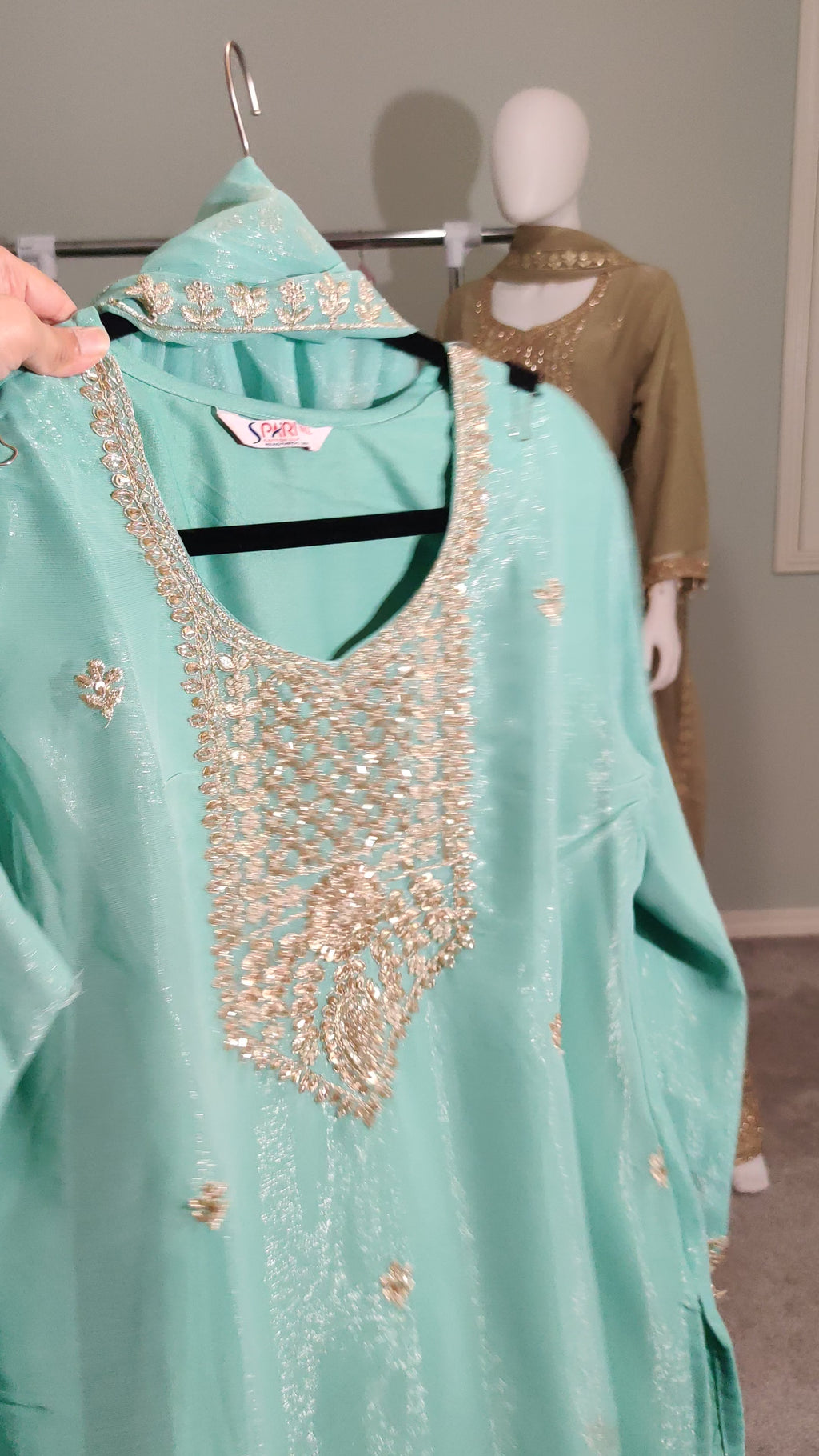 Pakistani Handwork Embroidered Plazzo Kurta Set