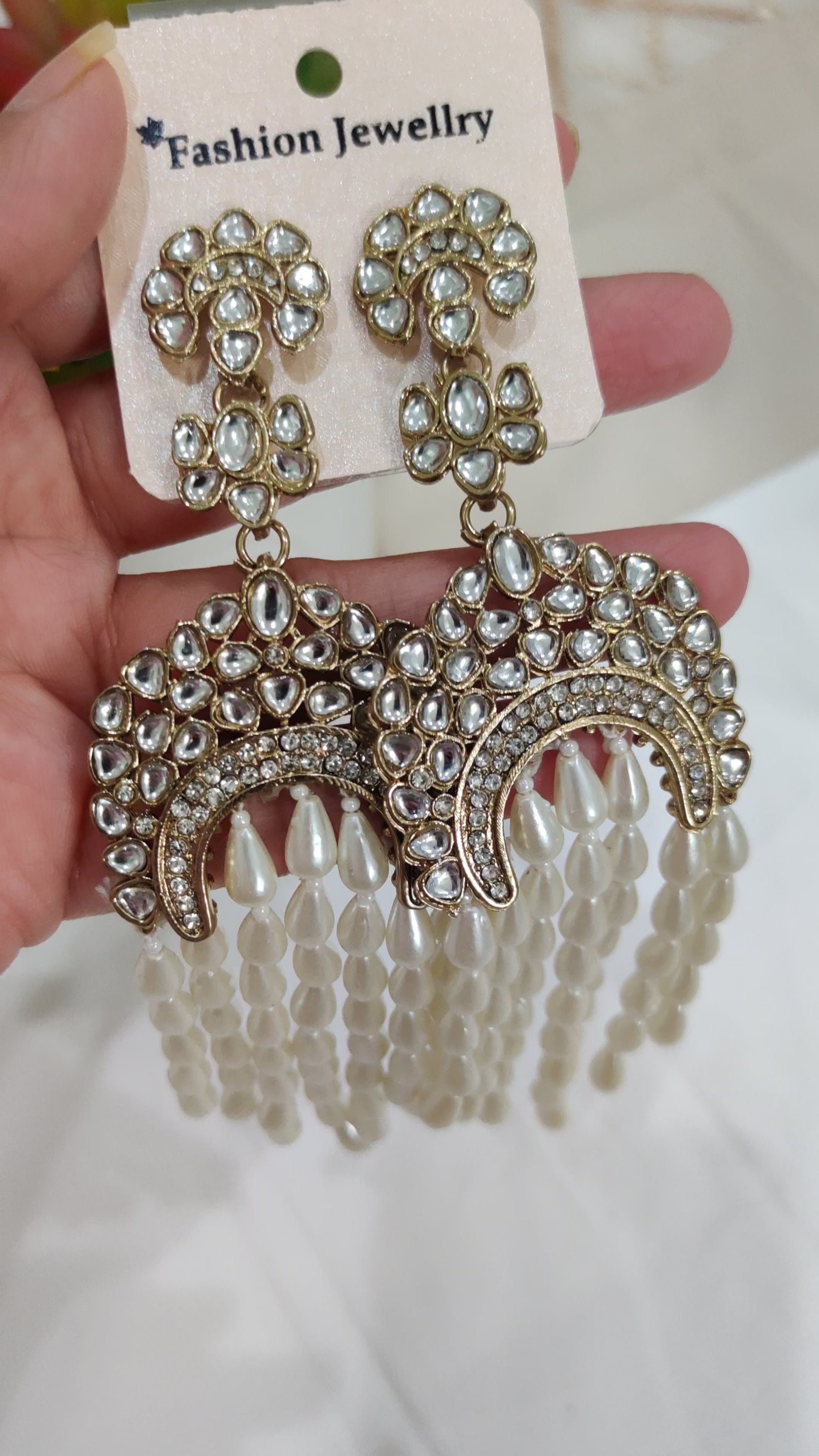 Royal Cascade Kundan Earrings