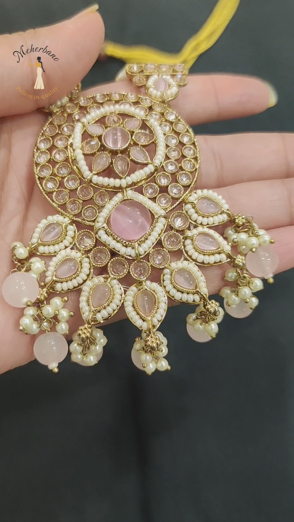 "Rangmahal Radiance” – Where Heritage Blooms in Gold and Pink