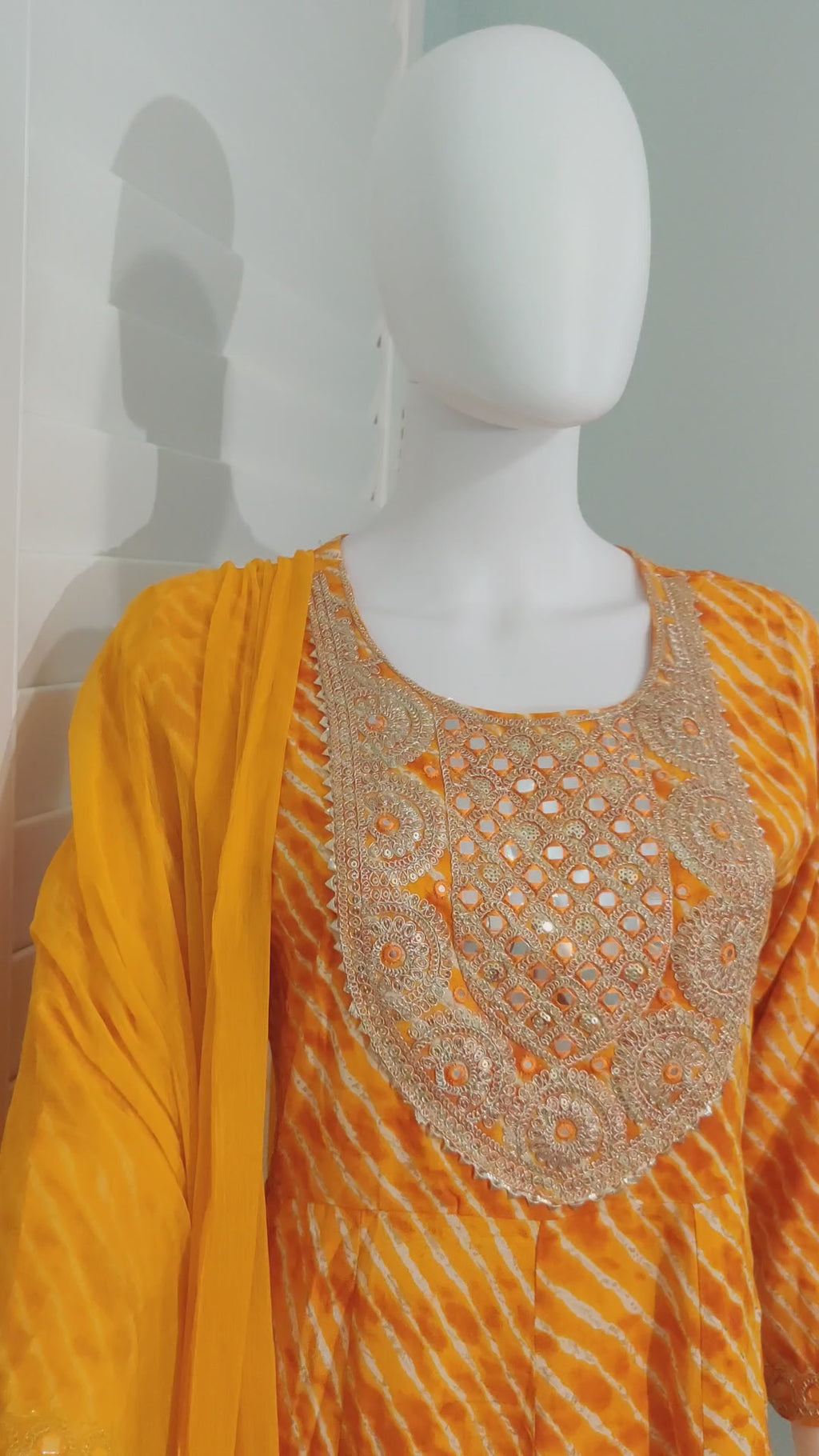 Radiance in Every Fold – Bandhej Anarkali Suit