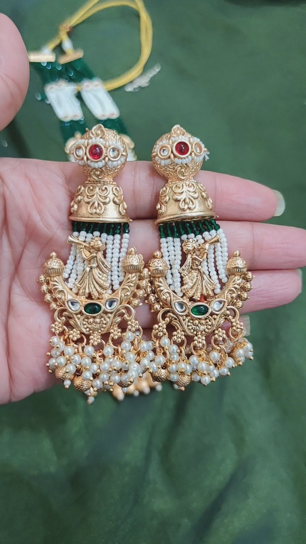 Regal Temple-Inspired Long Necklace