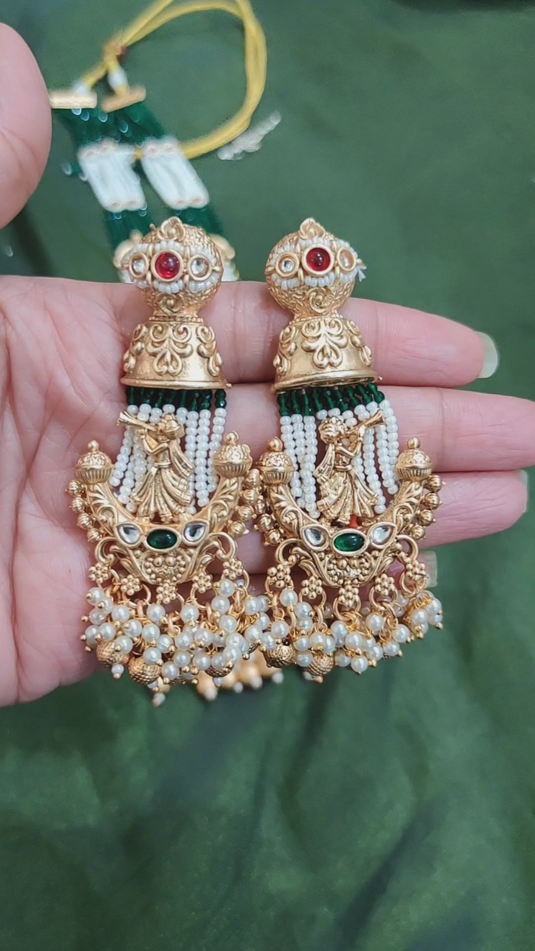 Regal Temple-Inspired Long Necklace