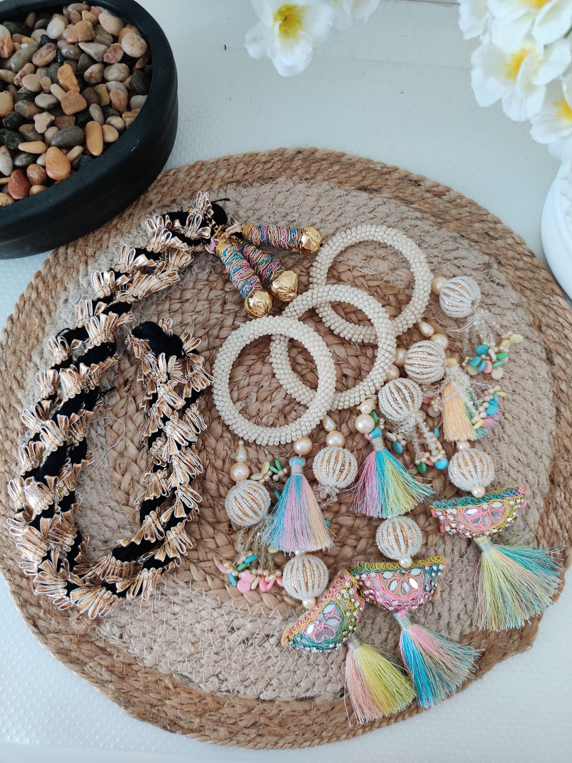 Multicolor Beads & Tassels Heritage Paranda