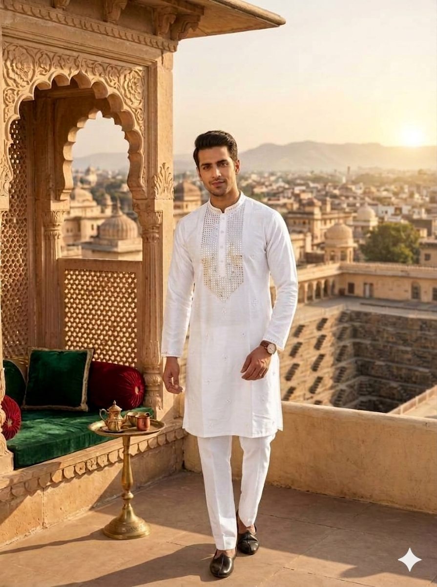 Satin Silk Boys's Kurta Pajama