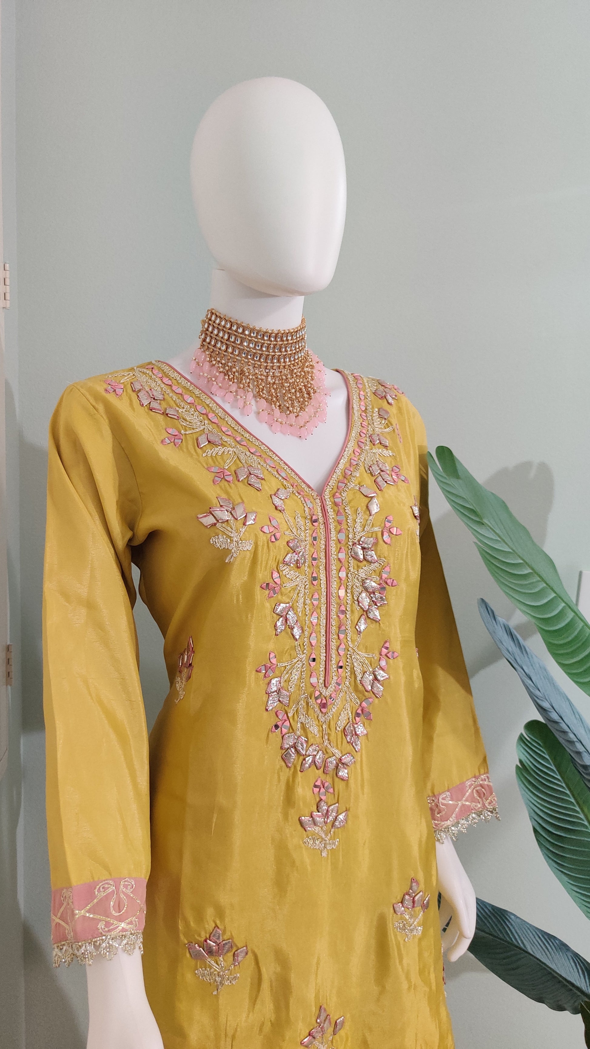 Cosmos Shimmer Silk Sharara Suit Set