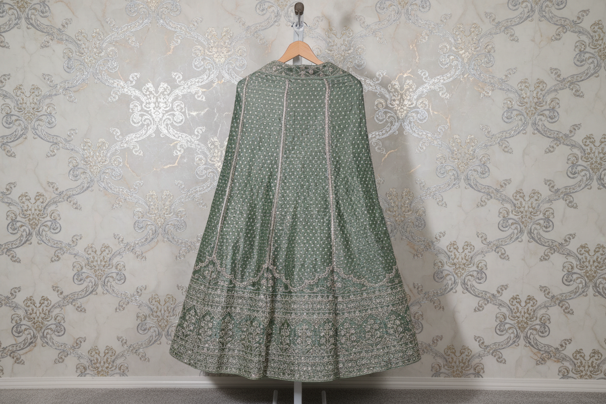 Burberry Mermaid Design Embroidered Lehenga Set