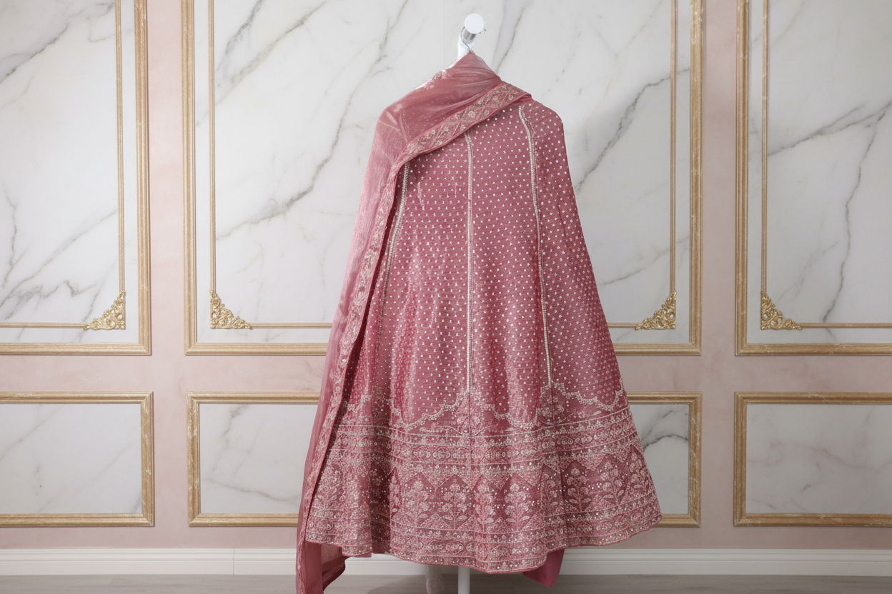 Burberry Mermaid Design Embroidered Lehenga Set