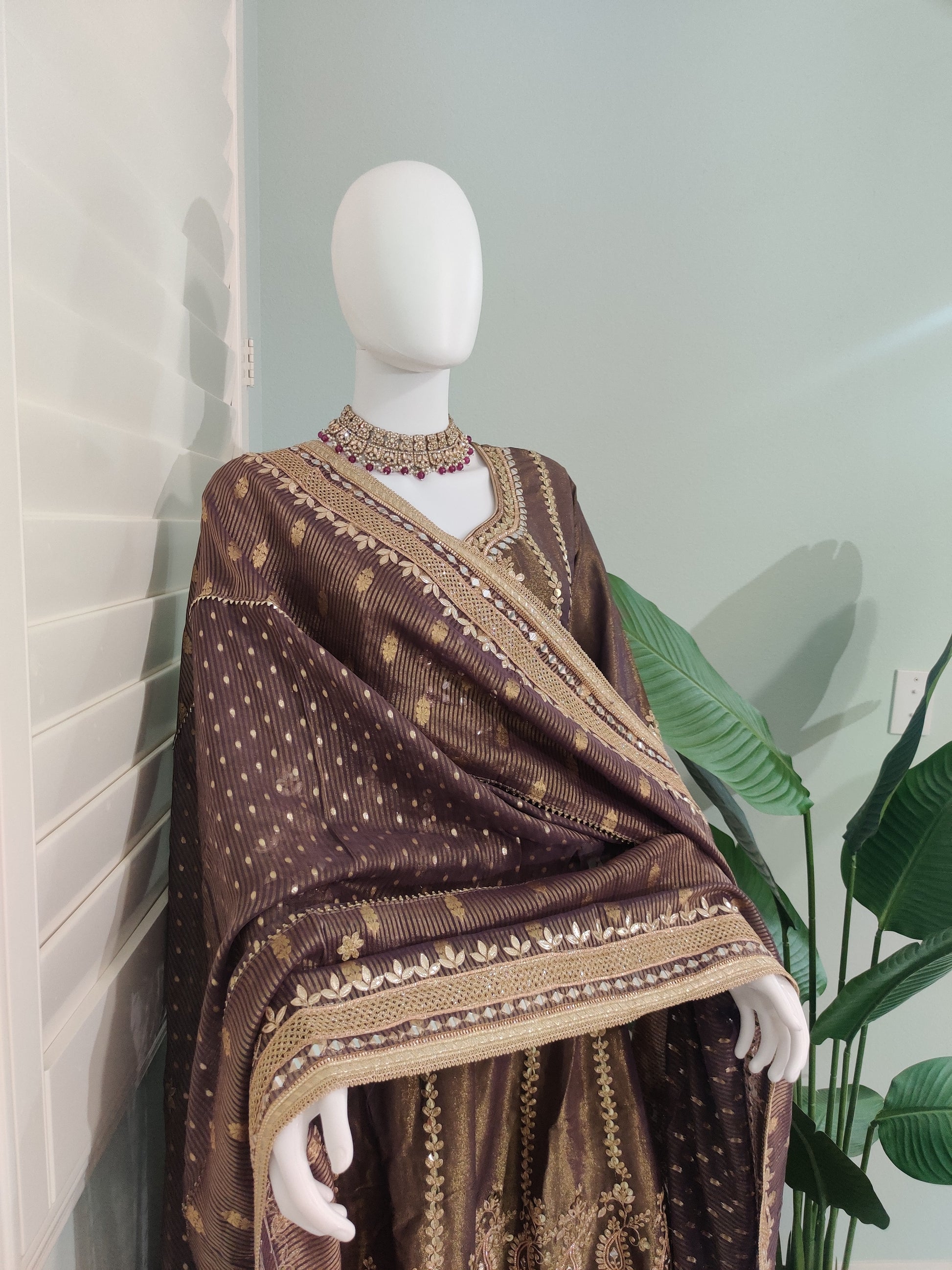 Wedding Wear Peplum Style Salwar Suit Set