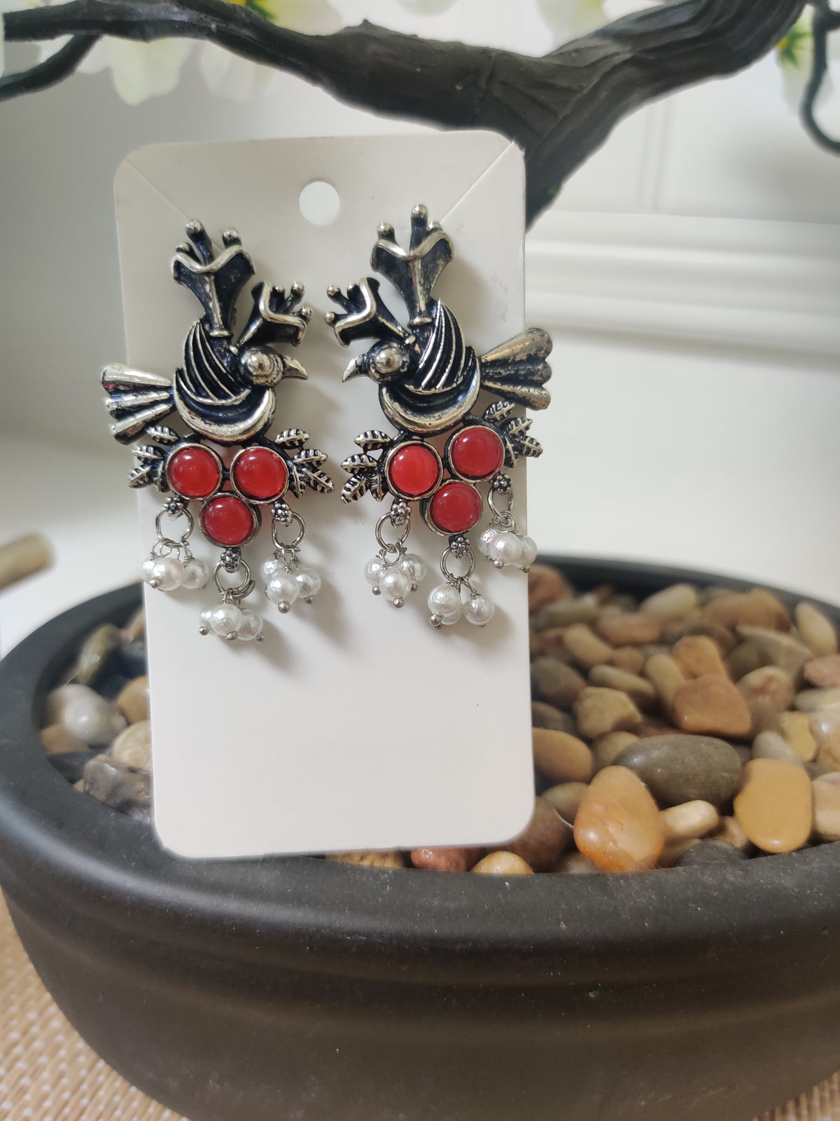 Antique Silver Charm Earrings