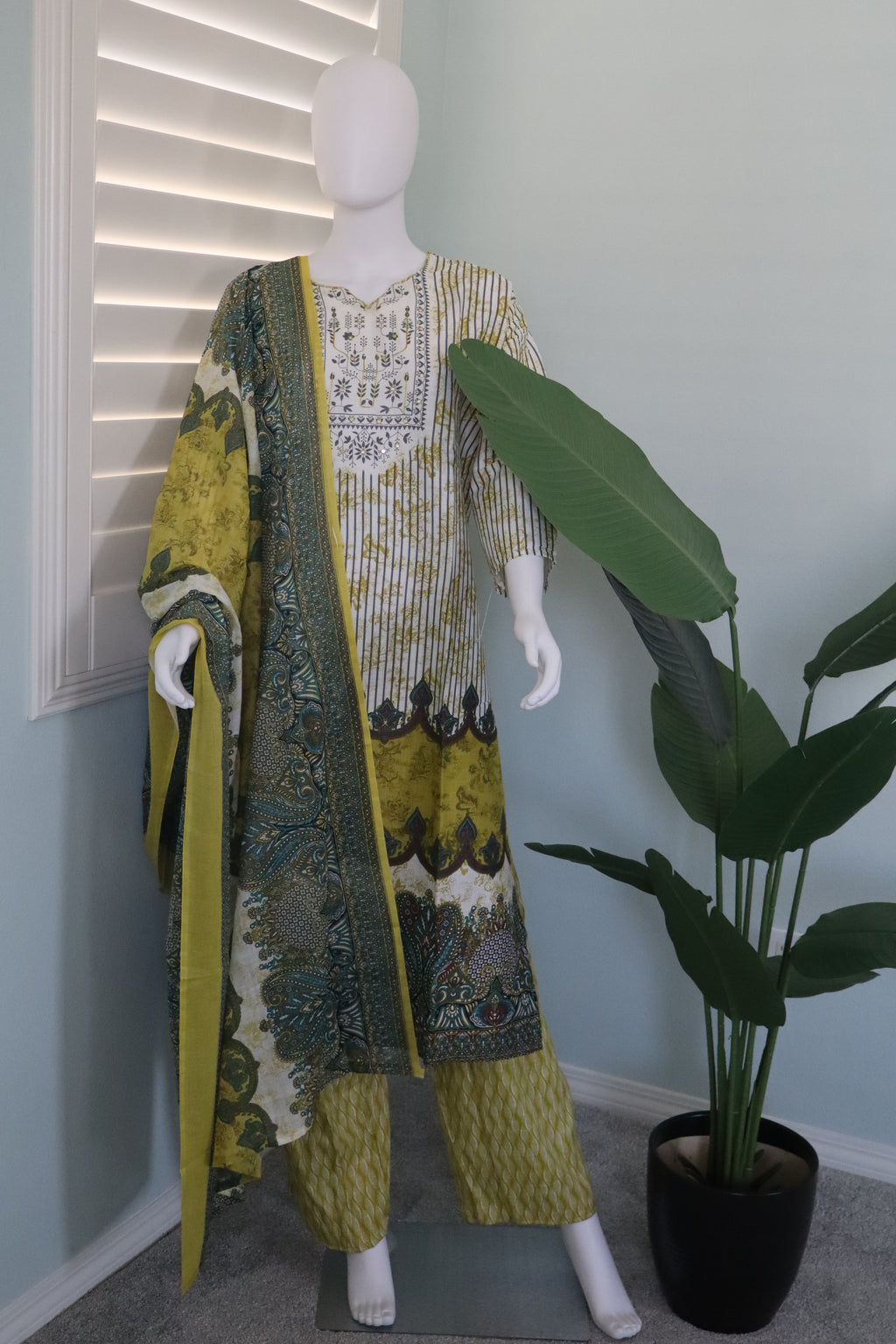 Plus Size Mandala Printed Cotton Kurta Set