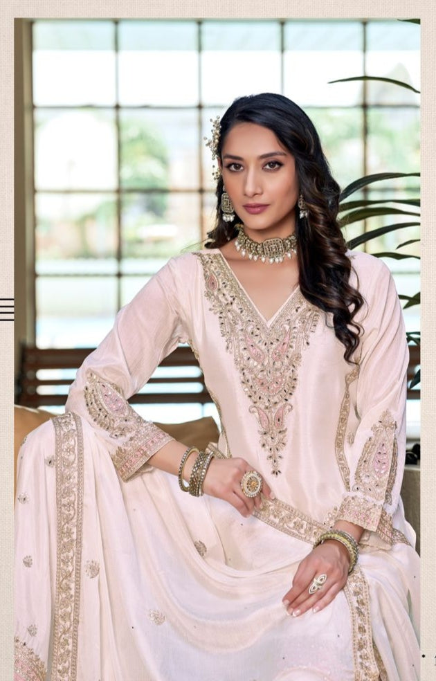 Plazzo Kurta Set – Mirror & Zarkan Elegance