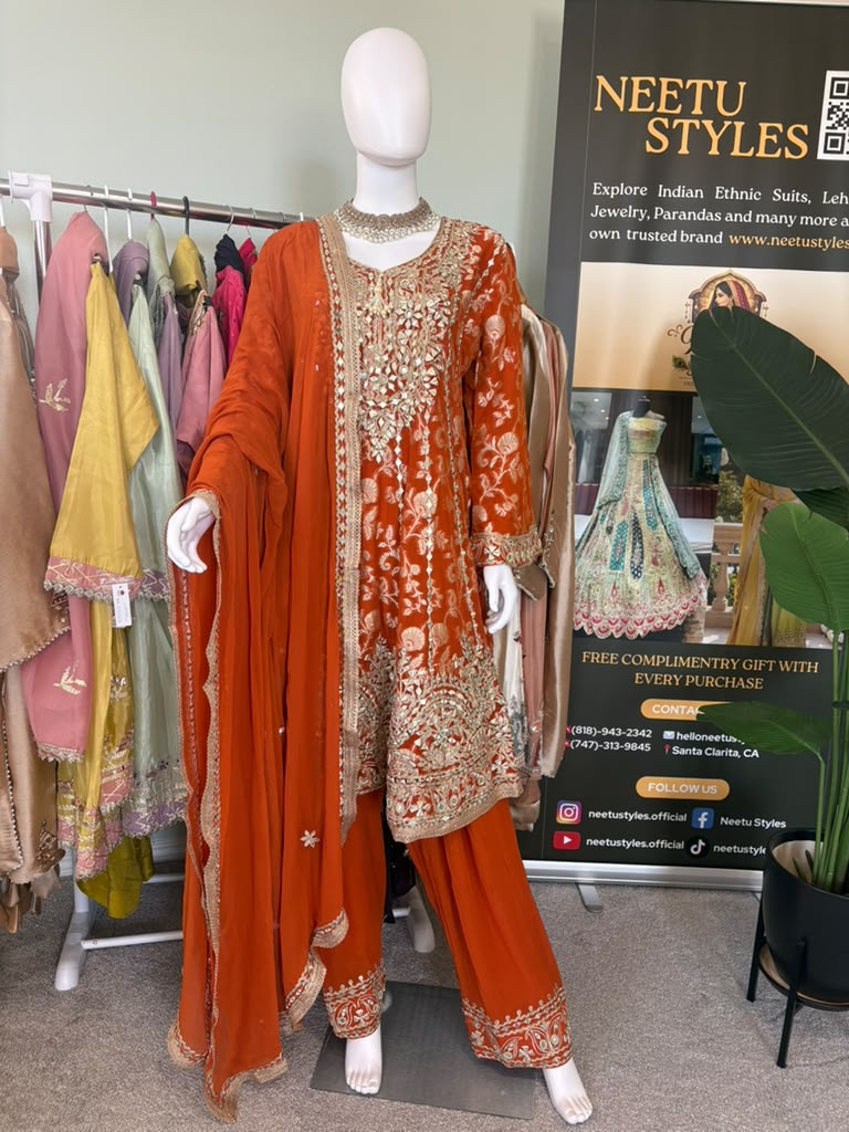 Wedding Wear Peplum style Farshi Salwar Suit