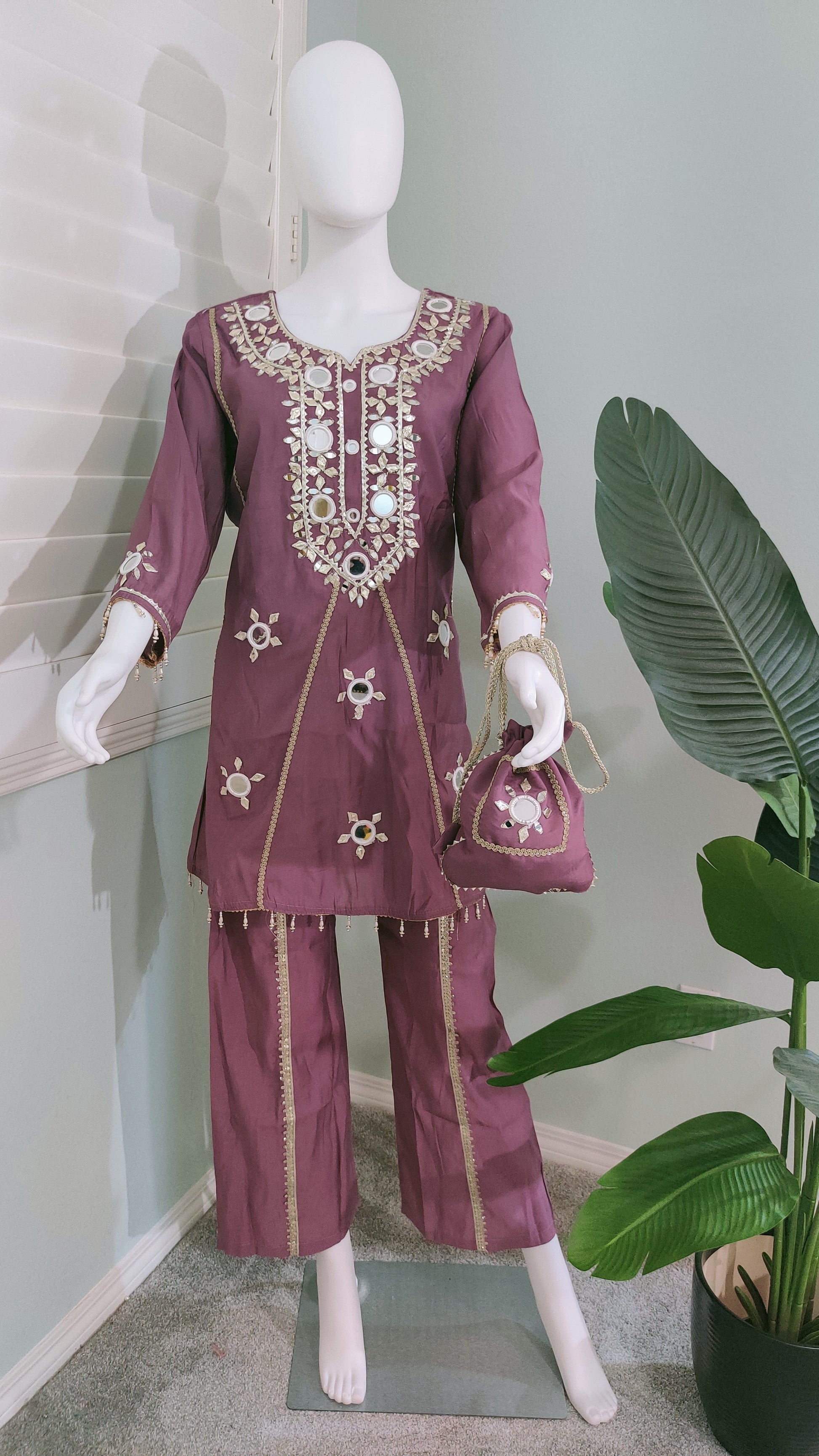Radiance Kurta Set – Mustard & Lavender