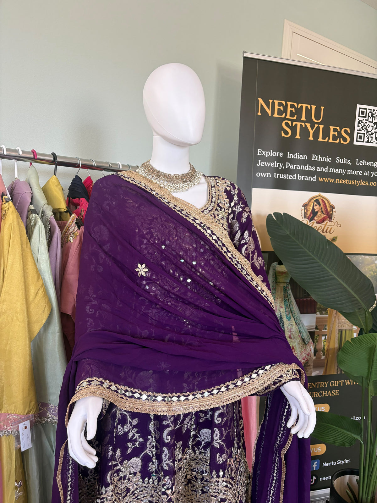 Wedding Wear Peplum style Farshi Salwar Suit