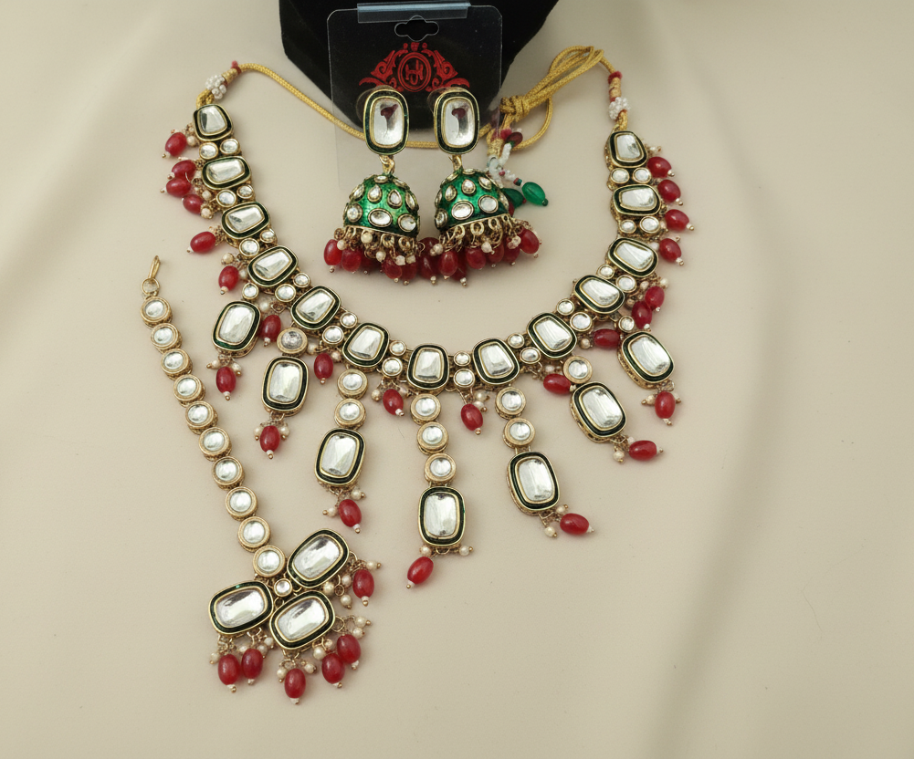 Royal Polki & Meenakari Bridal Jewelry Set