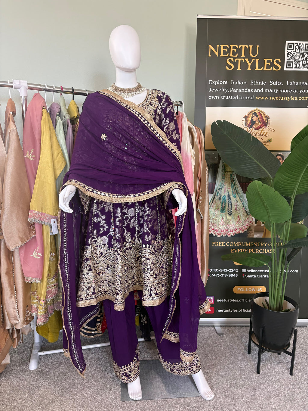 Wedding Wear Peplum style Farshi Salwar Suit