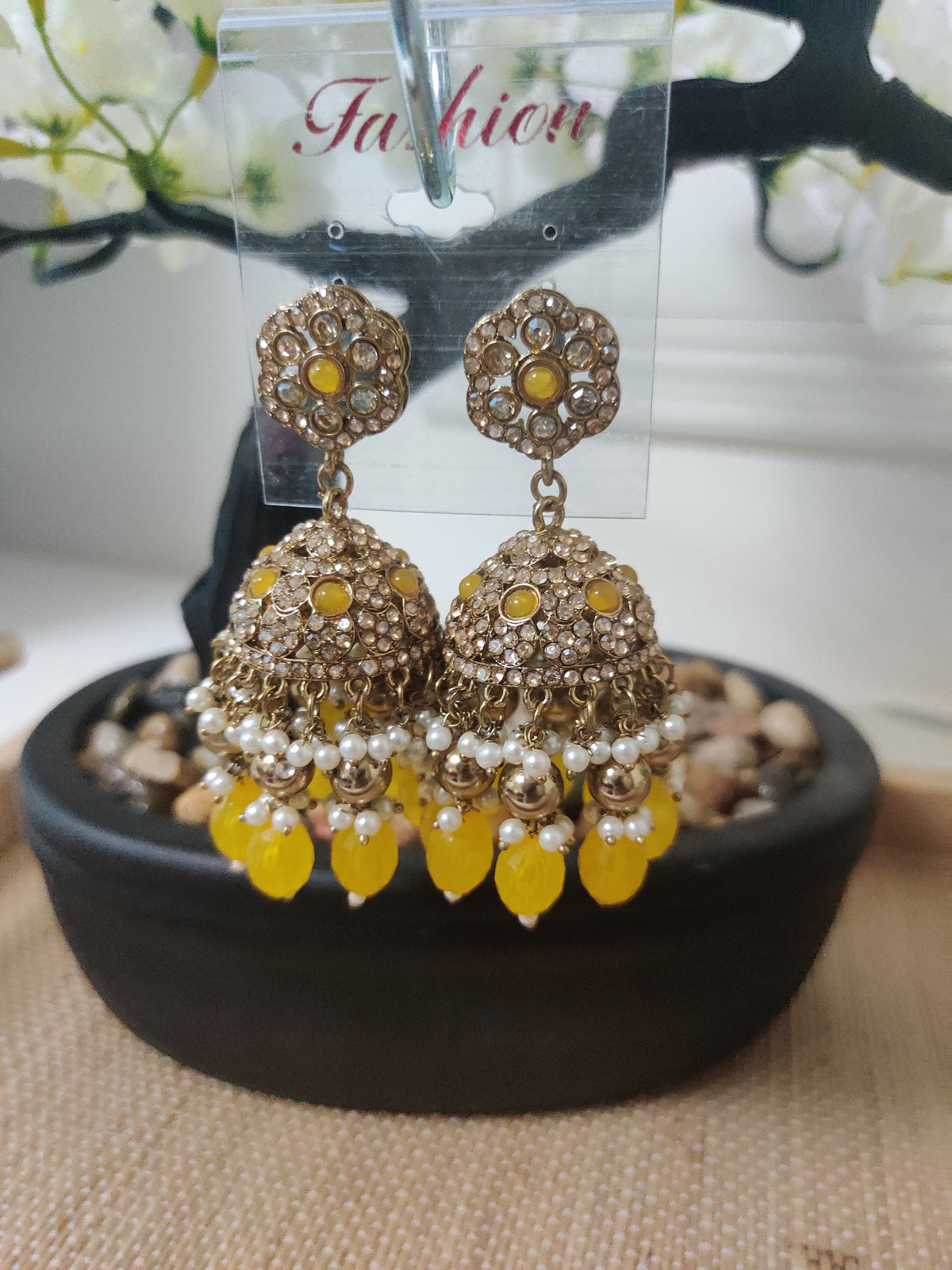 ✨ Radiant Floral Jhumka Earrings