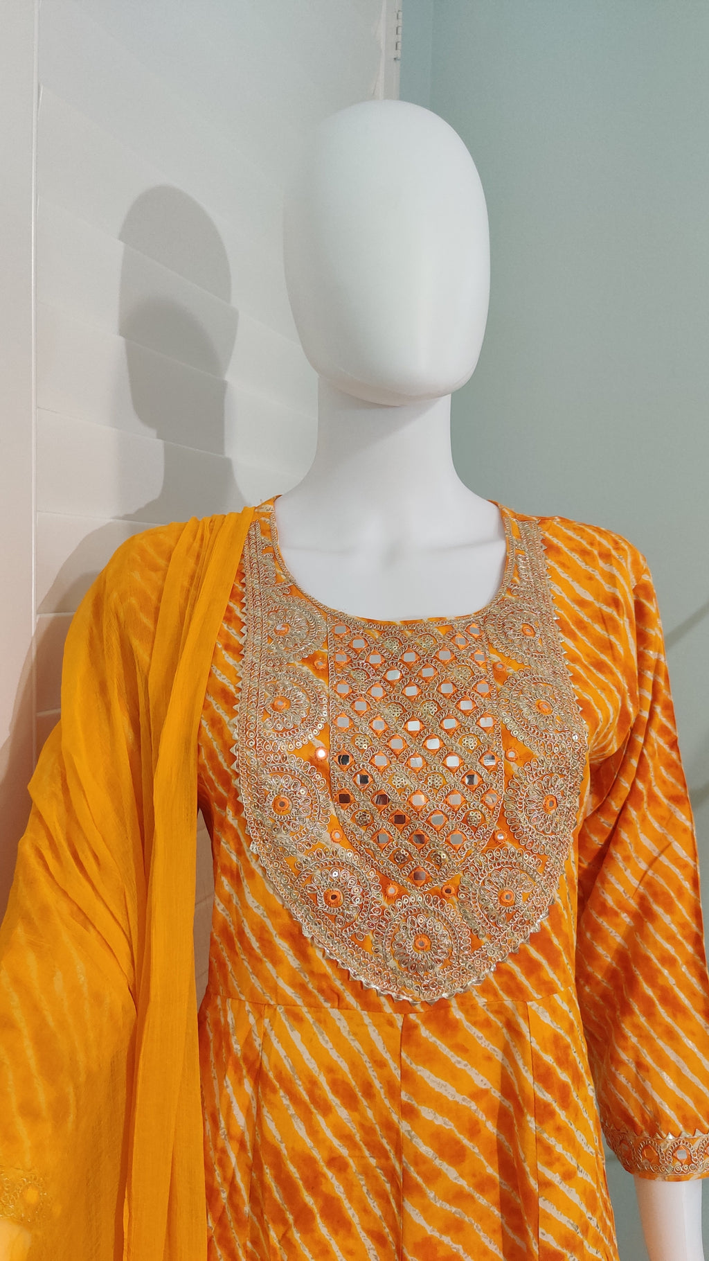 Radiance in Every Fold – Bandhej Anarkali Suit