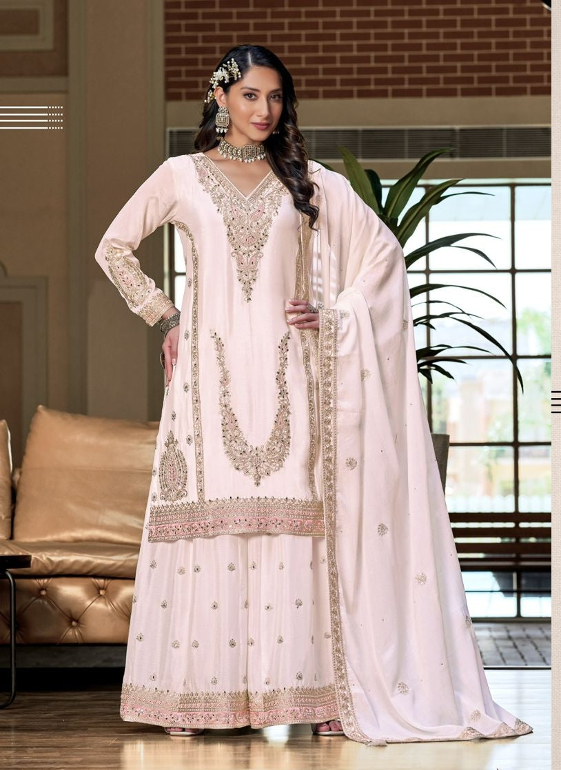 Plazzo Kurta Set – Mirror & Zarkan Elegance