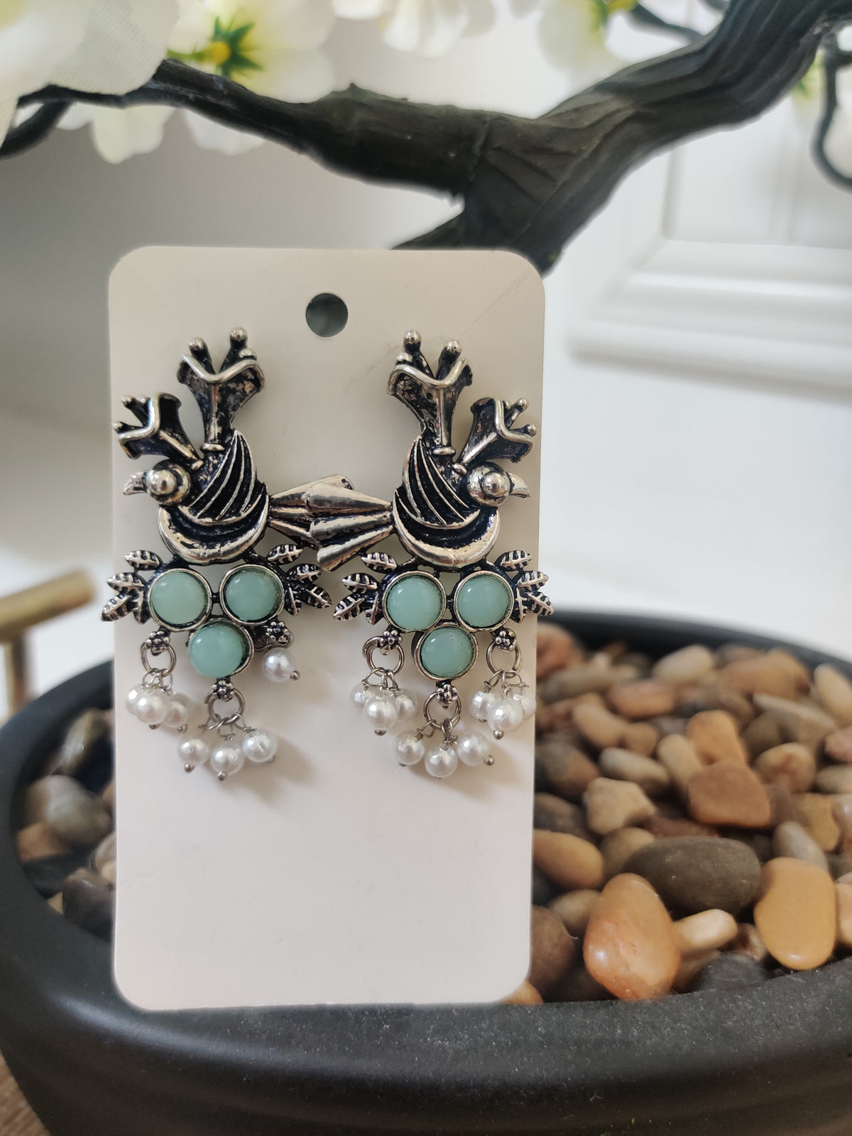Antique Silver Charm Earrings