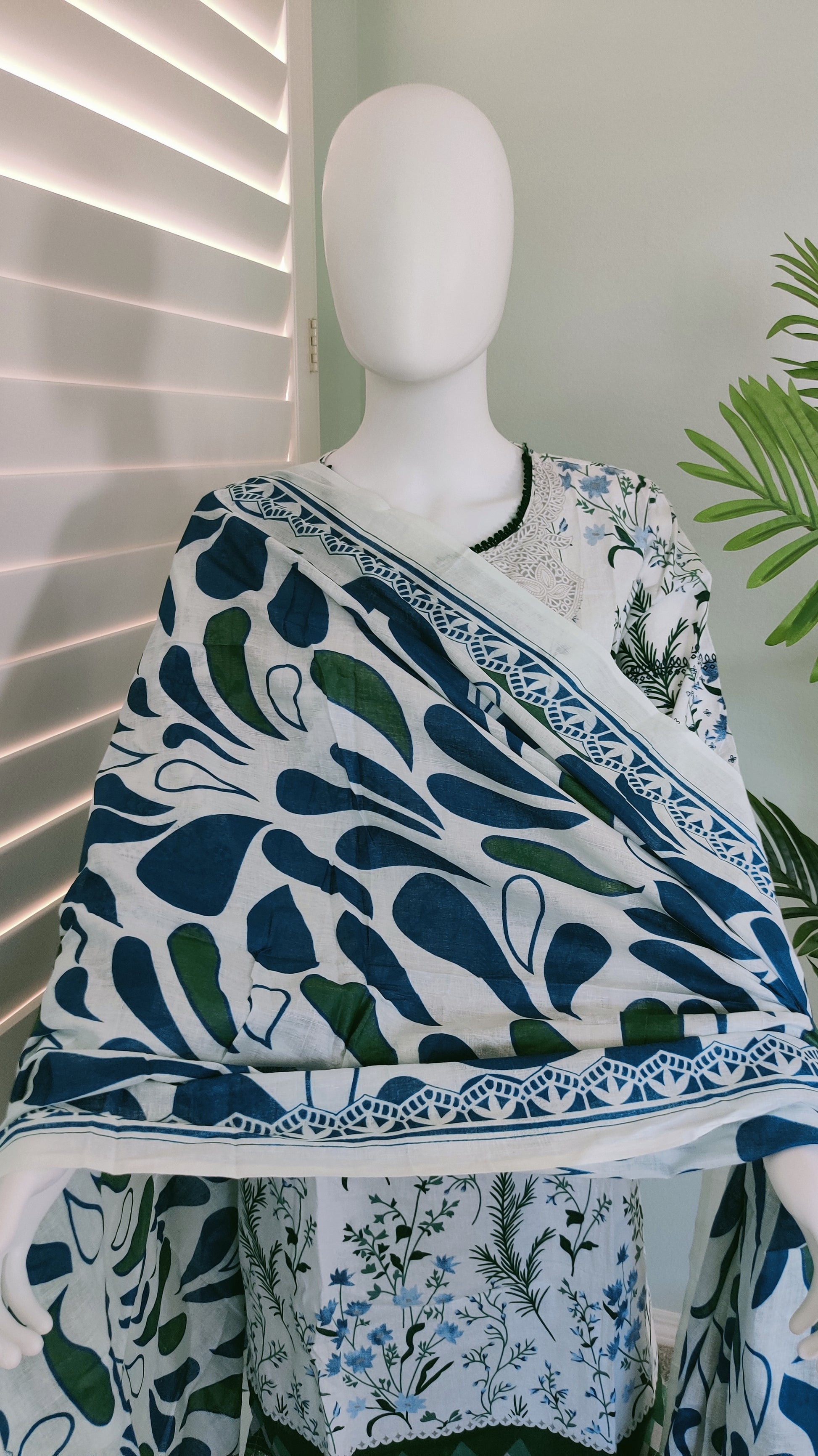 Whispers of Neem & Indigo – Cotton Suit Set