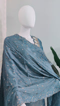 💙 Crushed Tissue Shimmer Farshi Salwar suit set