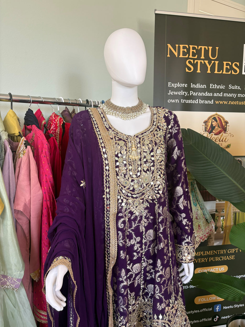 Wedding Wear Peplum style Farshi Salwar Suit
