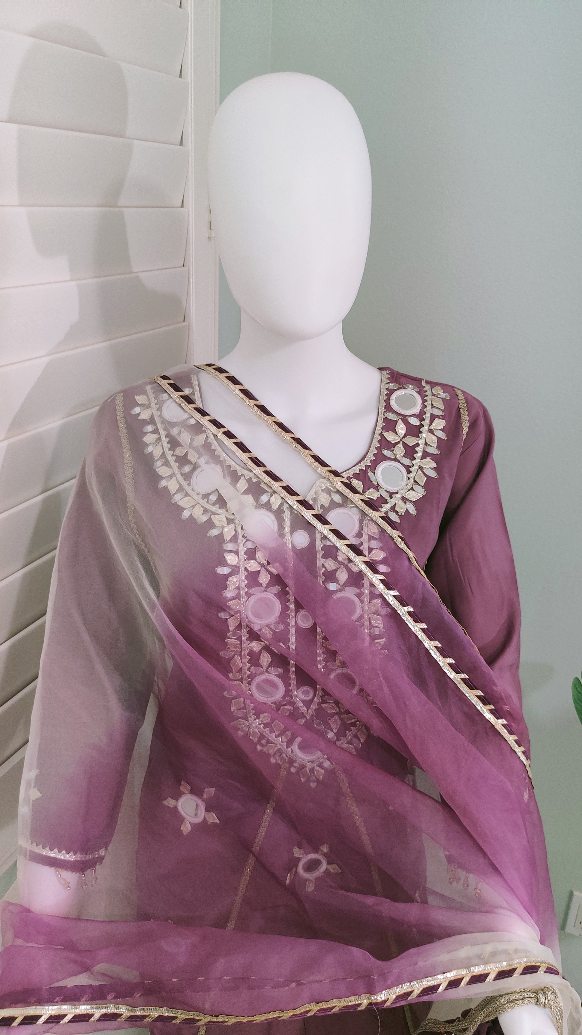 Radiance Kurta Set – Mustard & Lavender