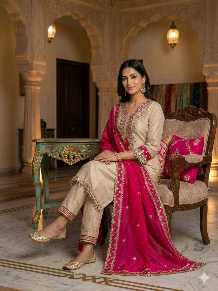 Khadi Silk Festive Wear Kurta Set