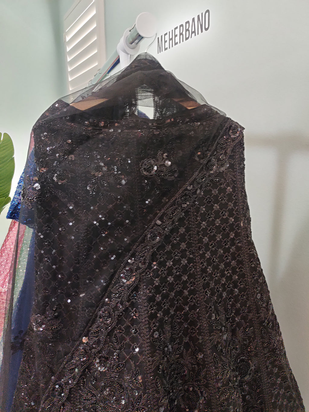 Black Hand Embroidered Lehenga Set