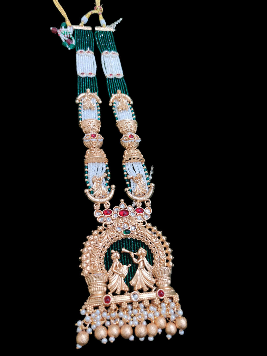 Regal Temple-Inspired Long Necklace