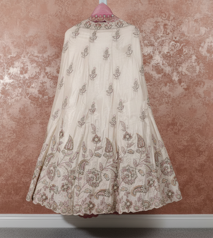 Champagne/Pink Royal Festive Wear Lehnga set