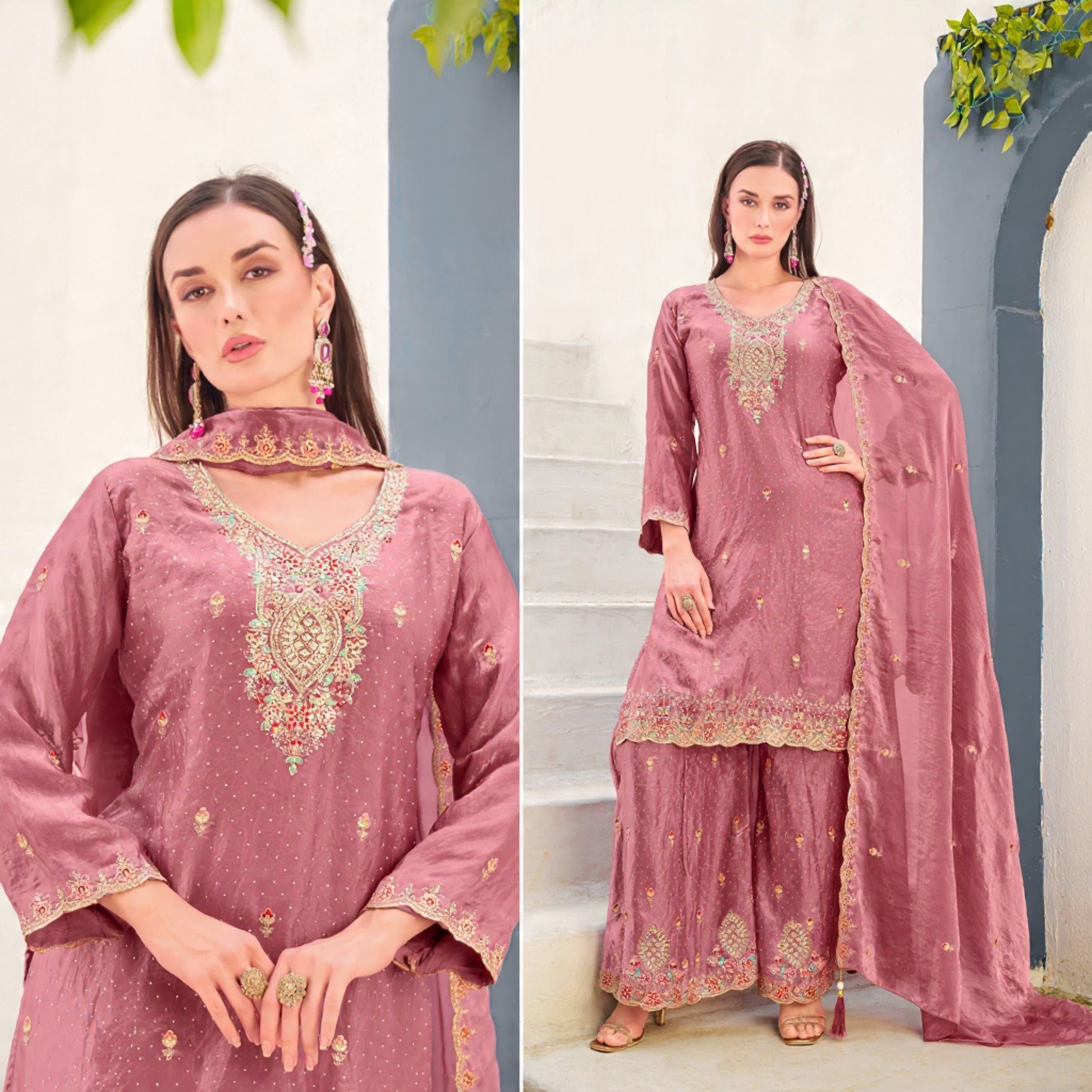 Pakistani Plazzo Kurta Set