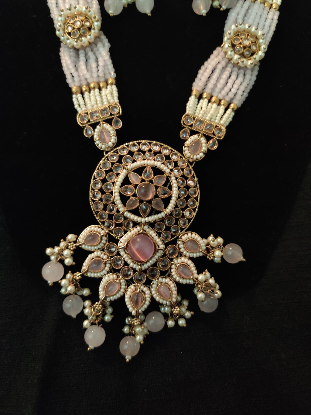"Rangmahal Radiance” – Where Heritage Blooms in Gold and Pink