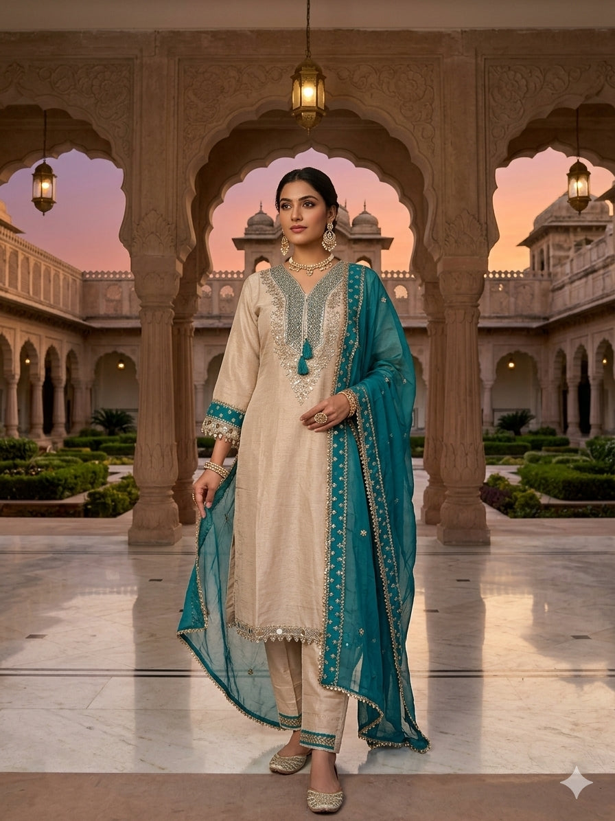 Khadi Silk Festive Wear Kurta Set