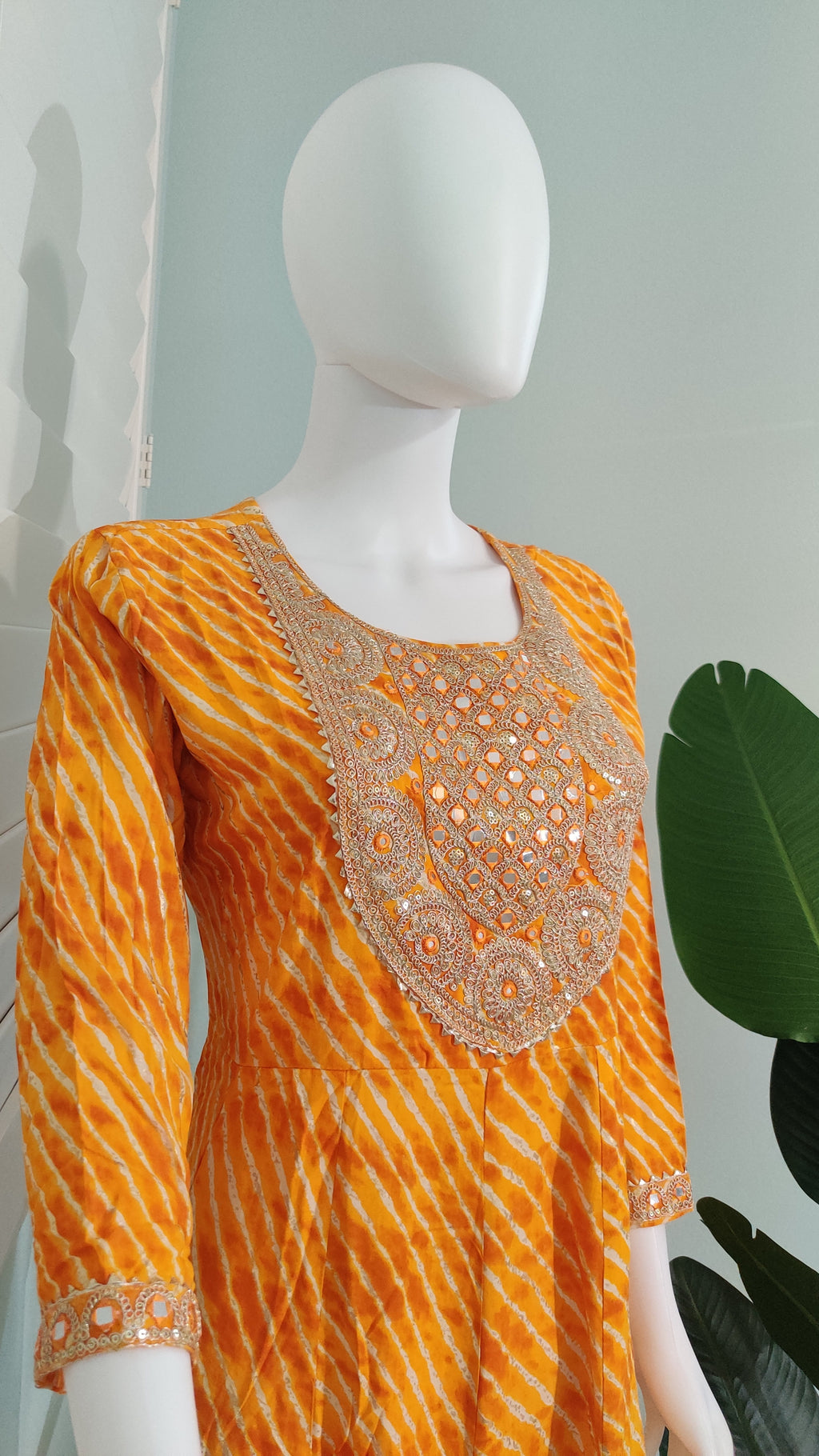 Radiance in Every Fold – Bandhej Anarkali Suit