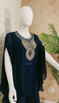 Midnight Majesty: Embroidered Elegance in Motion