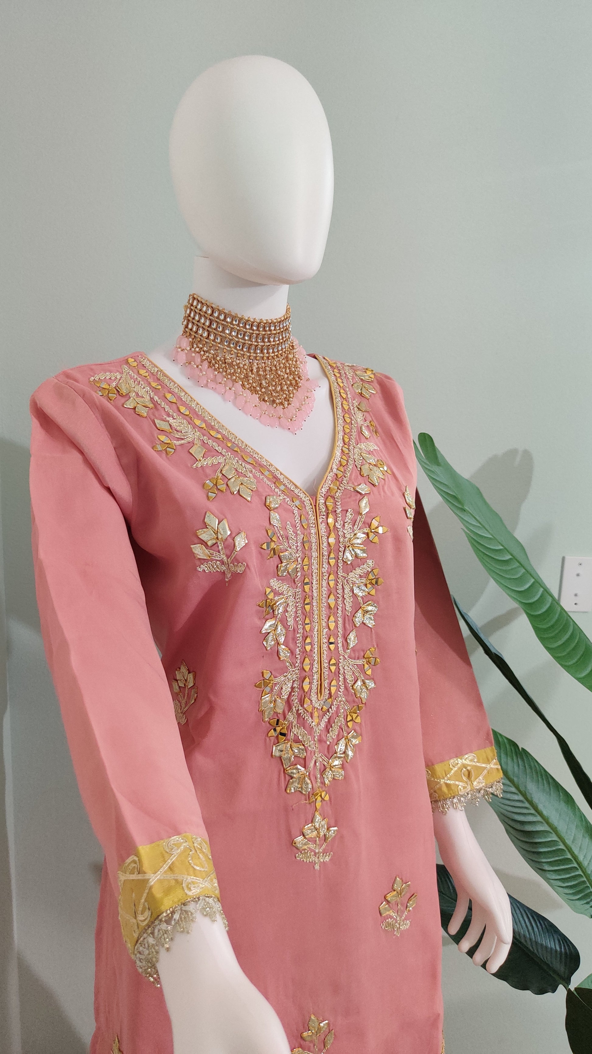 Cosmos Shimmer Silk Sharara Suit Set