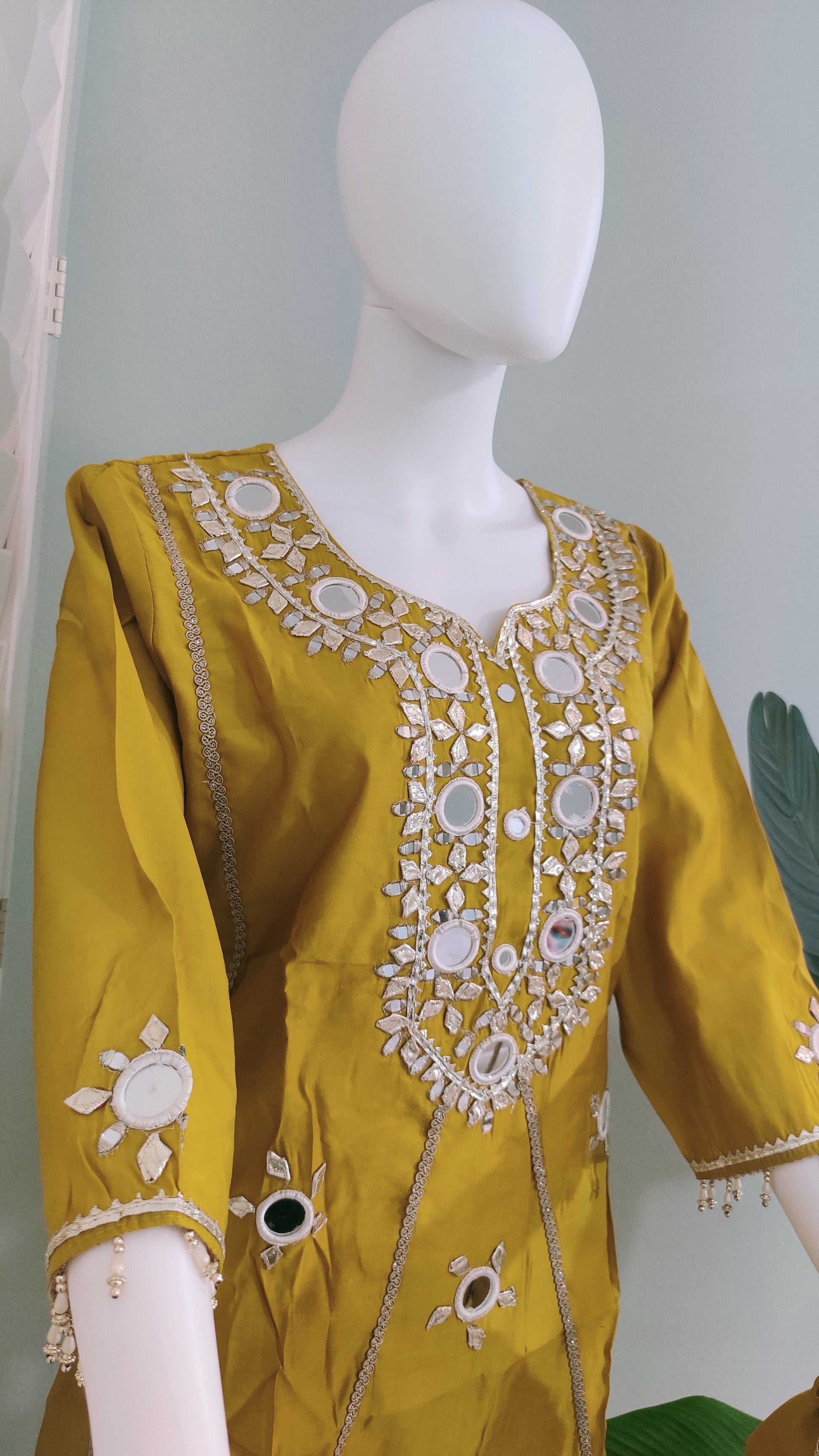 Radiance Kurta Set – Mustard & Lavender