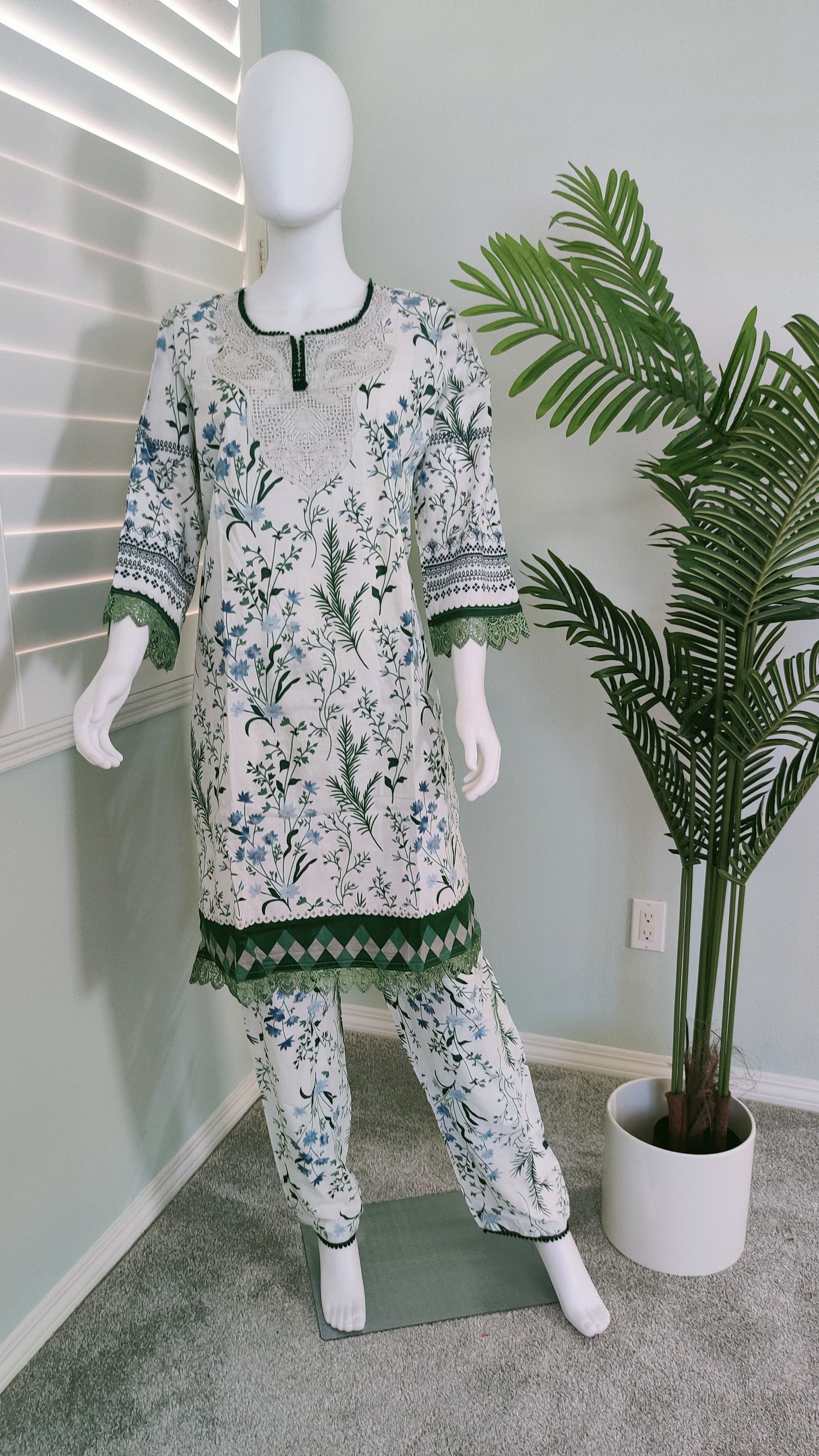 Whispers of Neem & Indigo – Cotton Suit Set