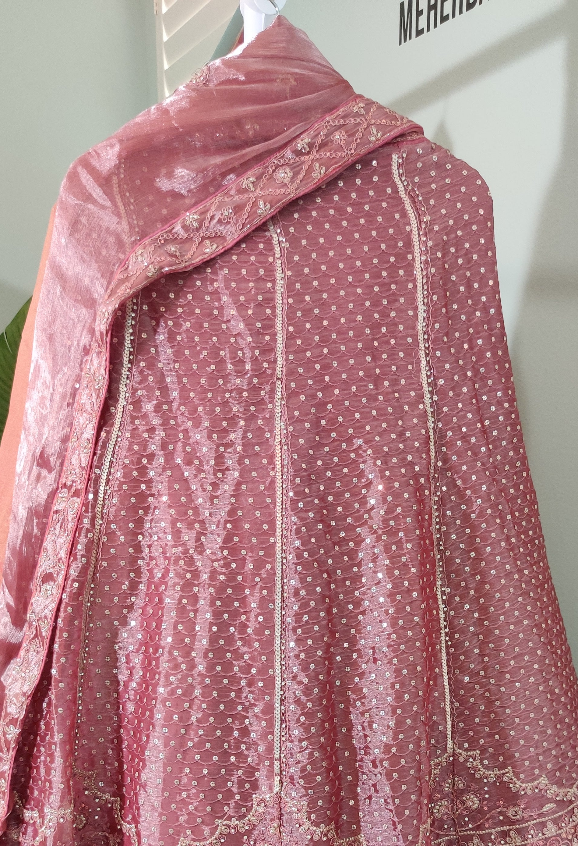 Burberry Mermaid Design Embroidered Lehenga Set