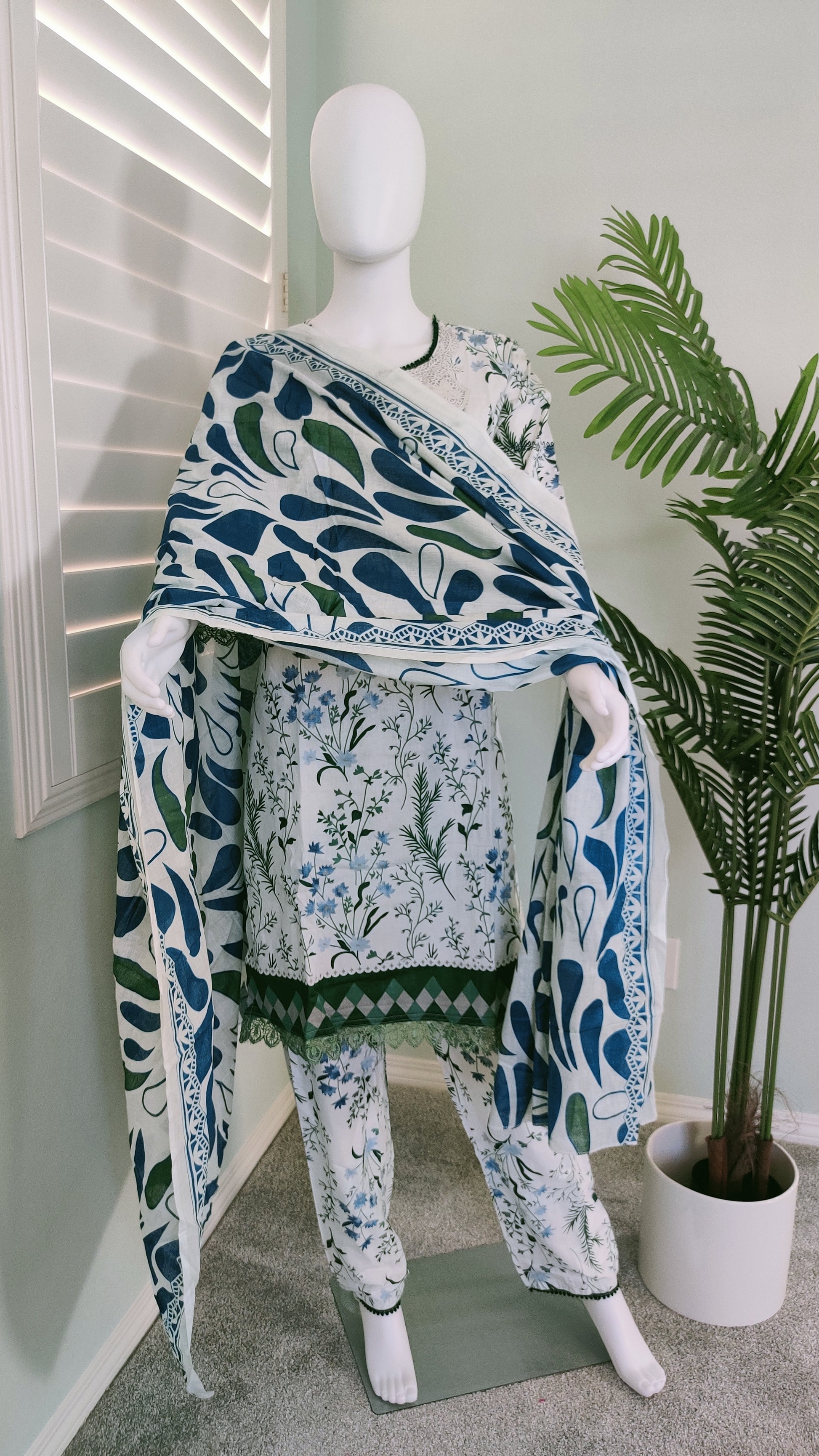 Whispers of Neem & Indigo – Cotton Suit Set