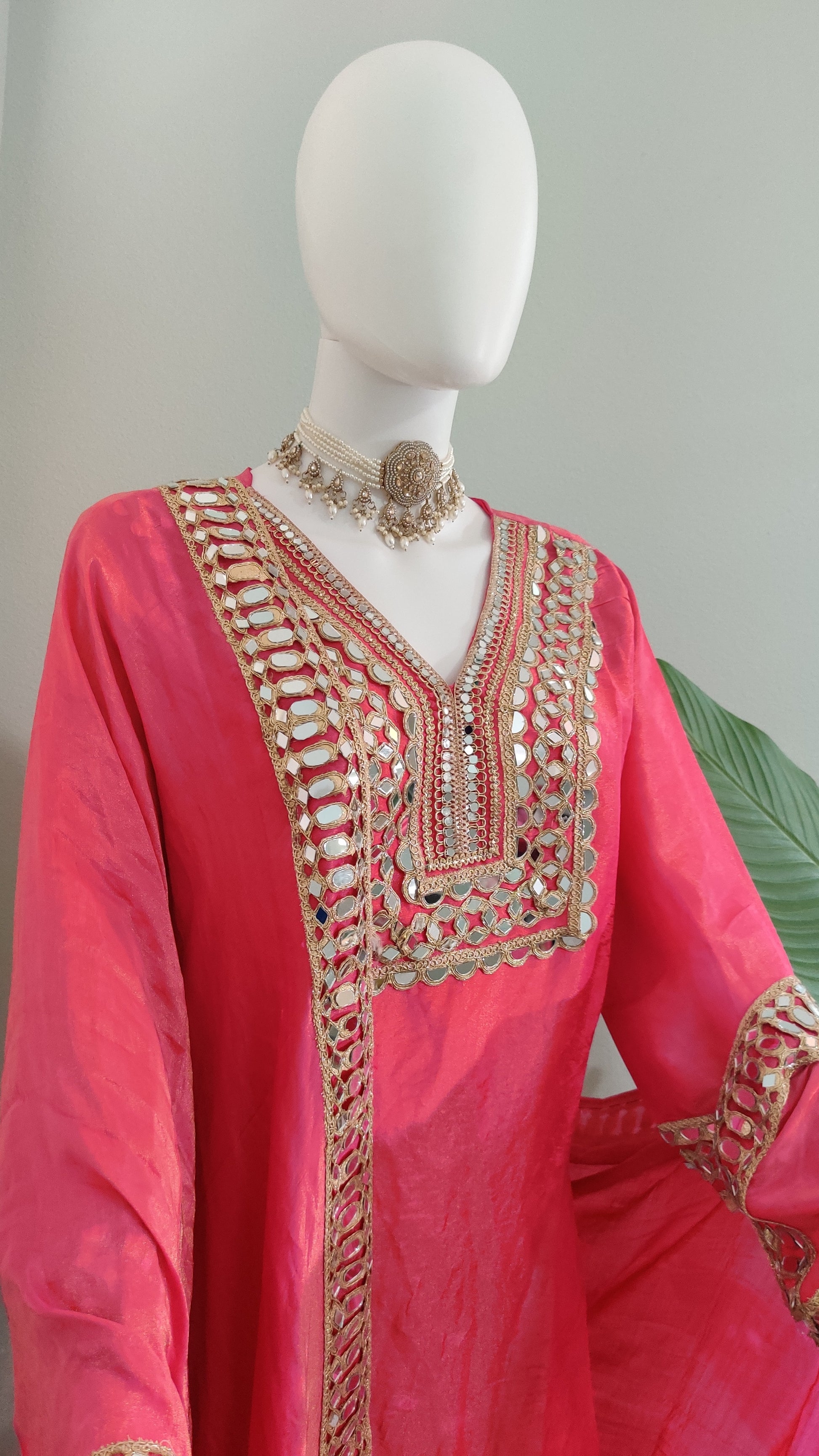 Tissue shimmer Farshi Salwar Suit set