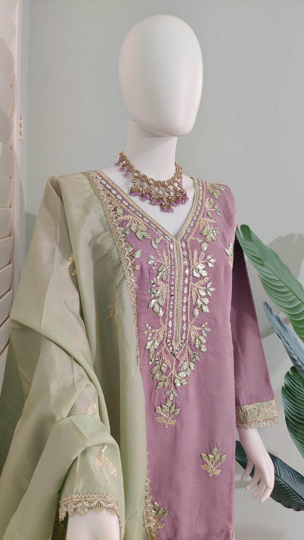Cosmos Shimmer Silk Sharara Suit Set
