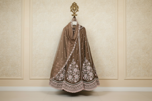 Brown Festive Wear Lehenga