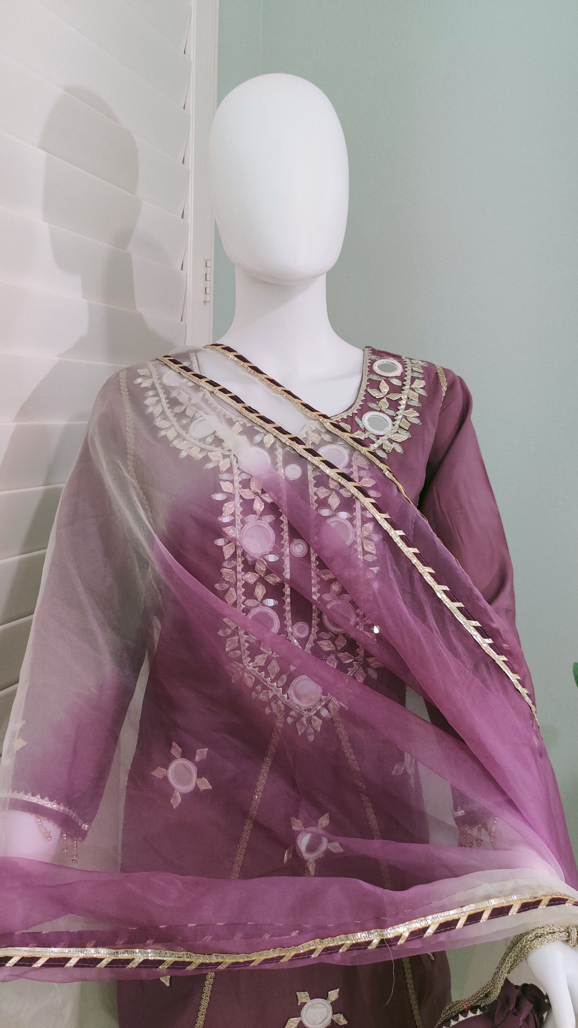 Radiance Kurta Set – Mustard & Lavender