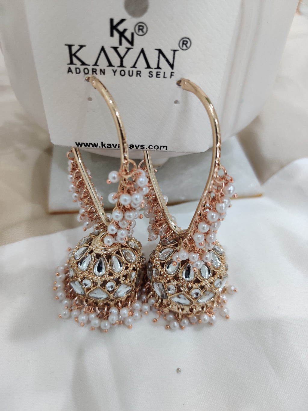 Pearl-Draped Heritage-Inspired Jhumka Earrings