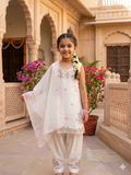 Off white Girls Summer Wear Farshi Salwar Kurta Set Size