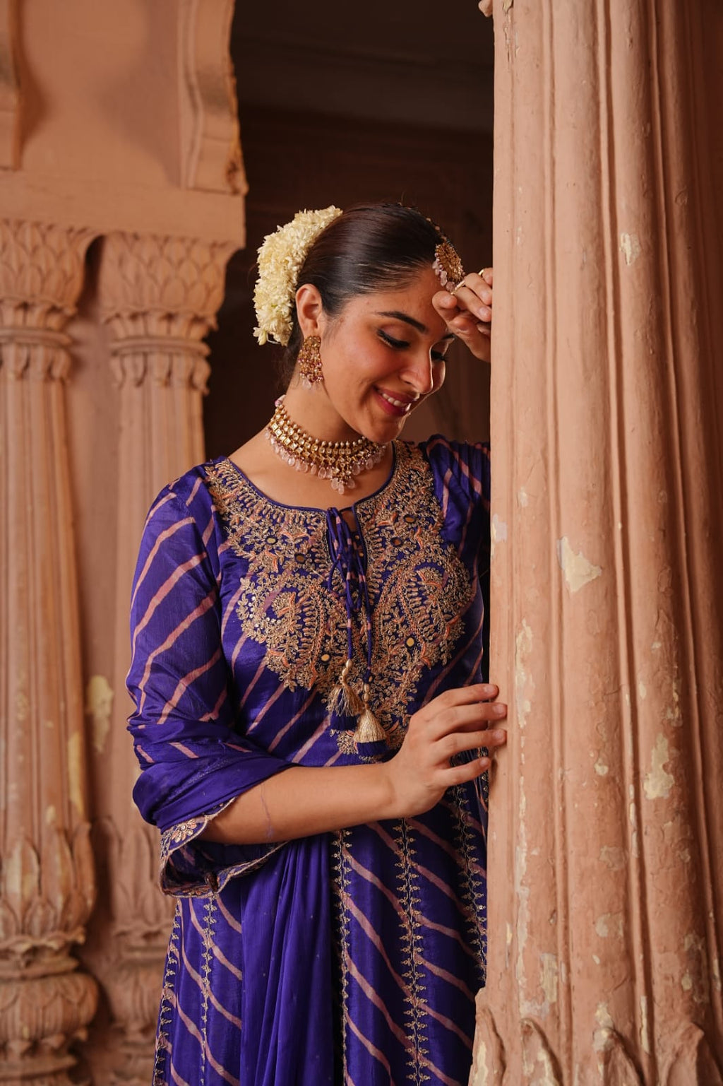 Festive Wear Bandani Anarkali Kurta Set