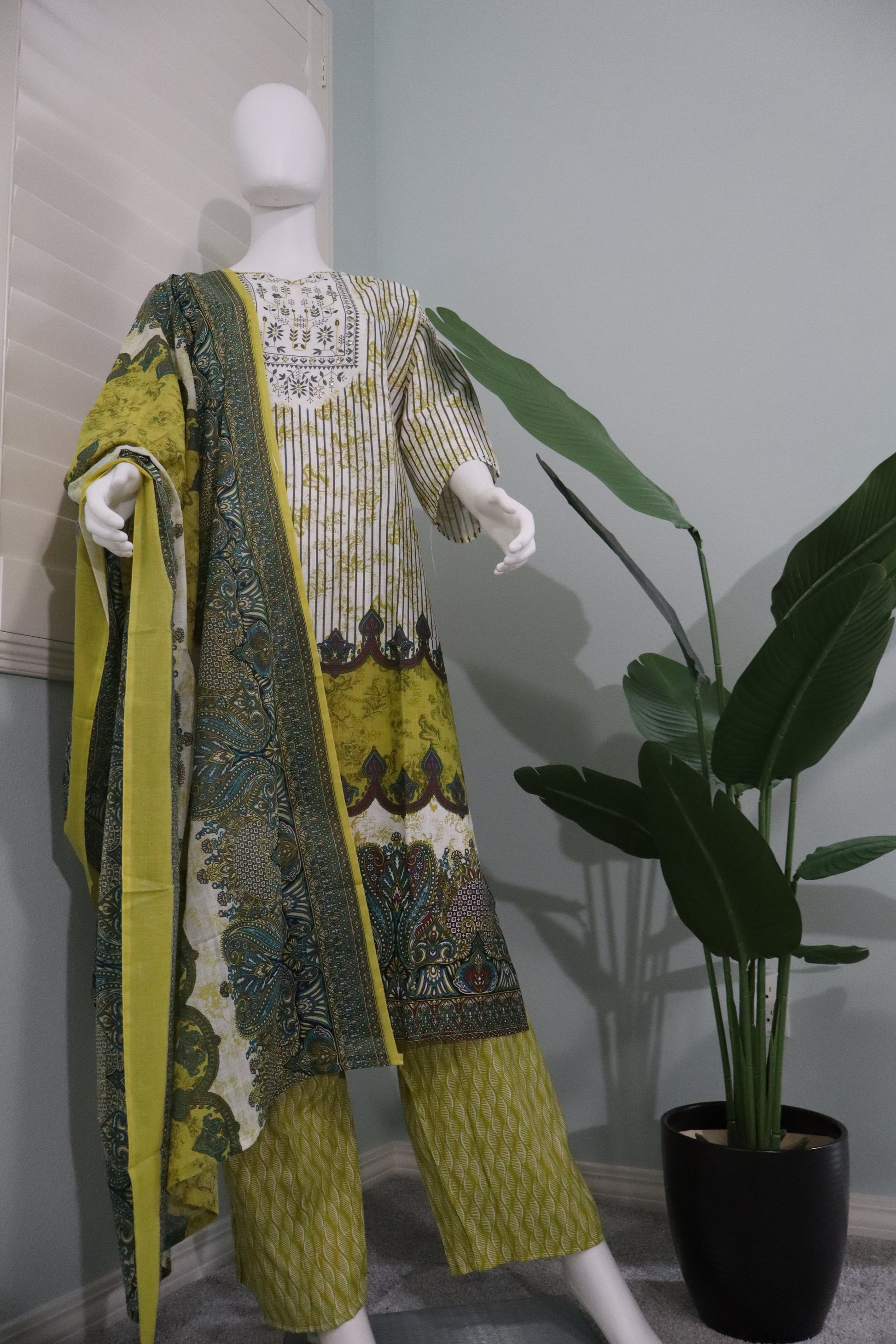 Plus Size Mandala Printed Cotton Kurta Set